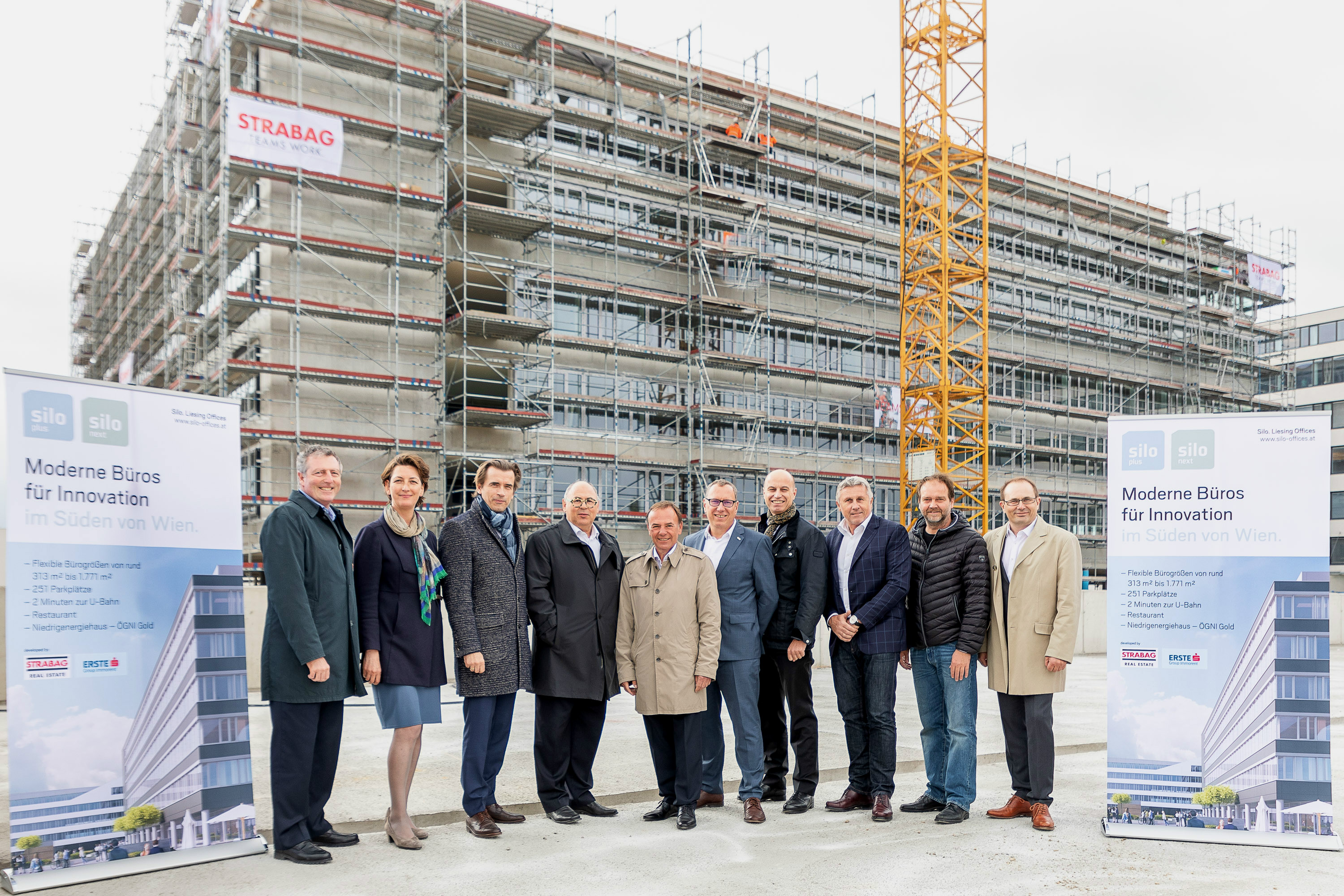 Burogebaude Silo Plus In Wien Liesing Feiert Dachgleiche