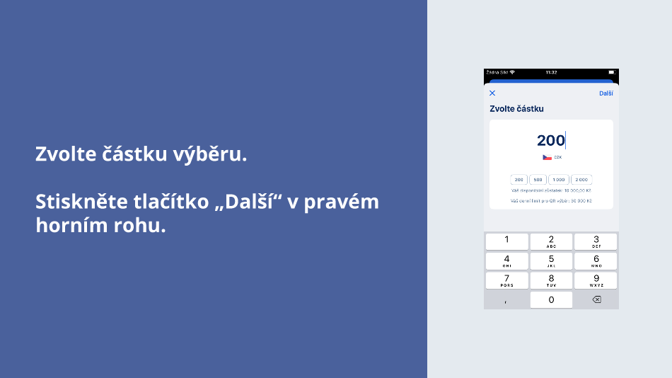 Jak použít službu QR výběr