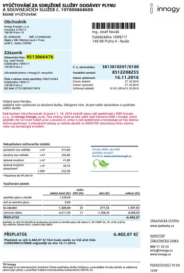 Innogy faktura