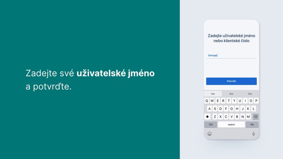 Jak začít používat aplikaci George klíč za pomoci Aktivačního kódu krok 5