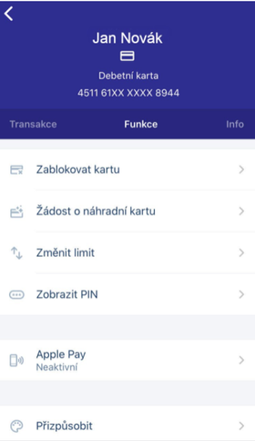 ztráta karty