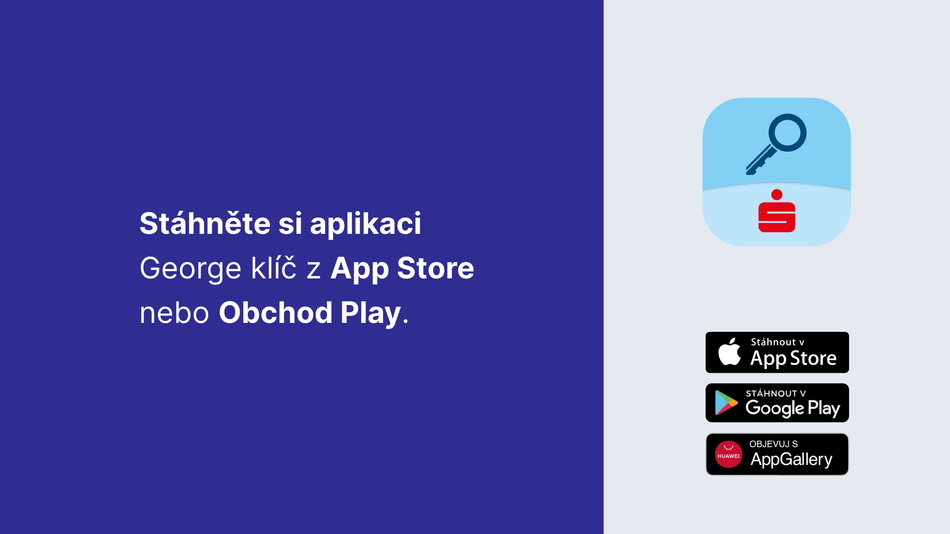 Jak si aktivuji George klíč pomocí hesla a SMS krok 2