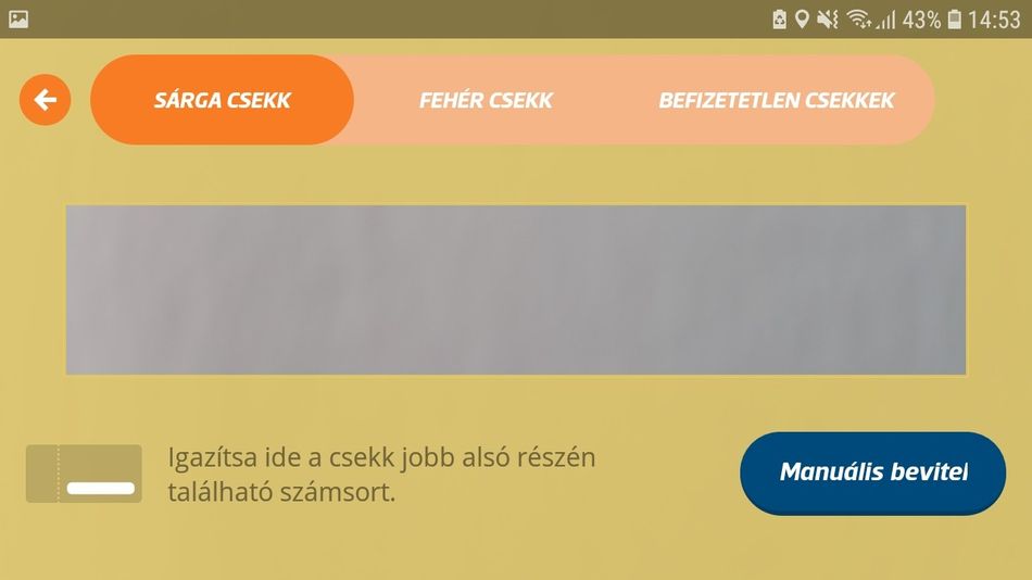 Csekkbefizetés