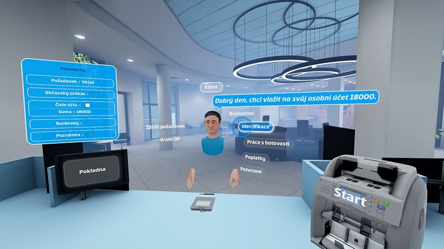 Školení v prostředí VR