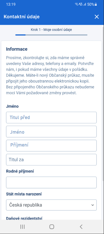 Jak nahrát doklad totožnosti do George