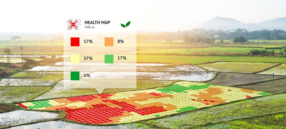 Health Map zemědělského pozemku