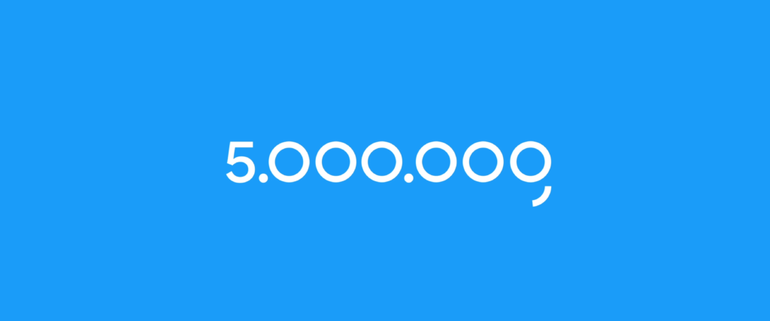 Bild zeigt die Zahl 5.000.000.