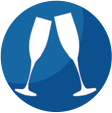 Blaues Icon Geldscheine