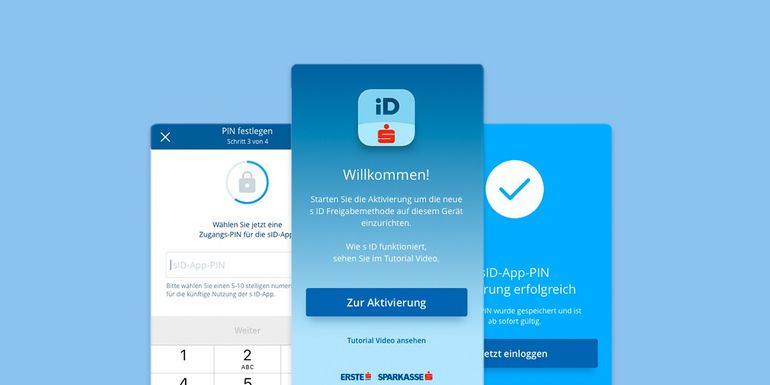 Screenshots der neuen s Identity-App.