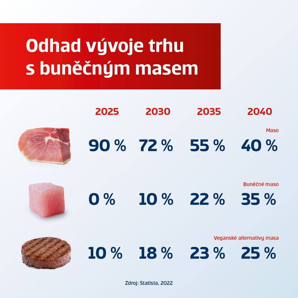 Odhad vývoje trhu s buněčným masem