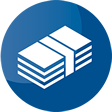 Blaues Icon Geldscheine