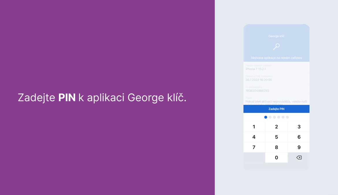 Jak si aktivuji George klíč na dalším zařízení krok 10