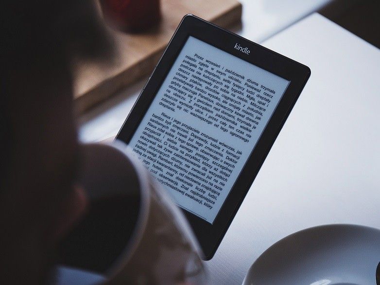 Kniha zobrazená na čtečce Kindle