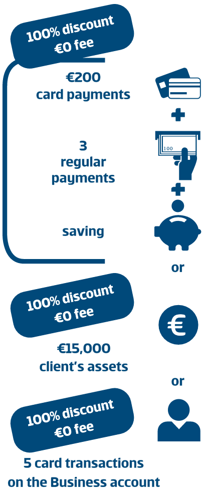 3 steps to Space account Young without fee or with discount.