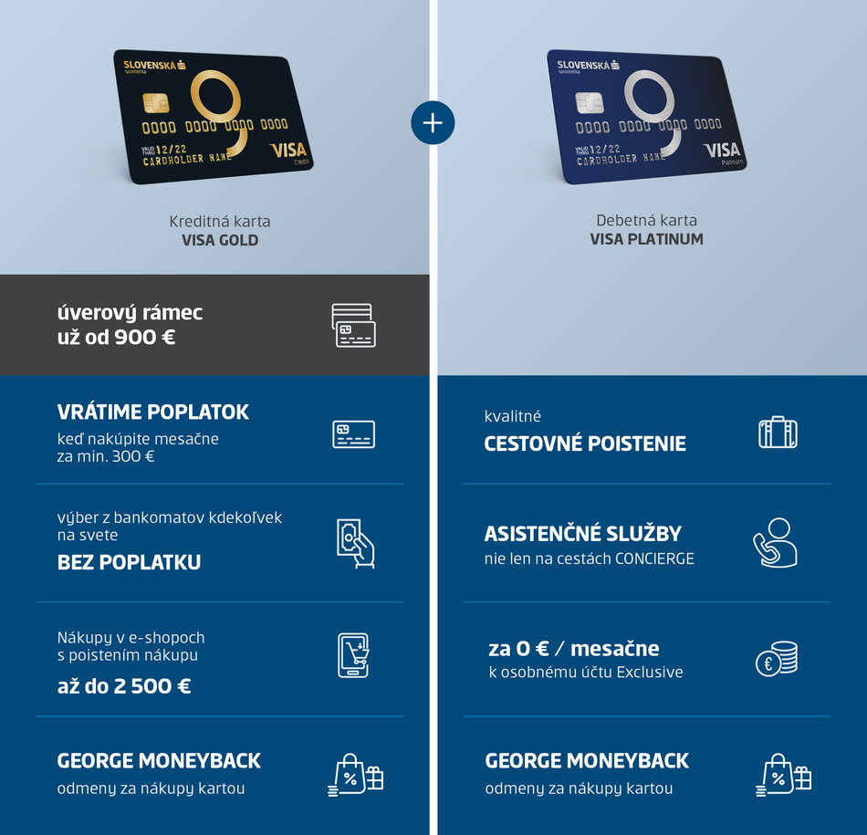 kkgold-visaplatinum-porovnanie.png Porovnanie Kreditnej karty Visa Gold a Debetnej karty Visa Platinum.