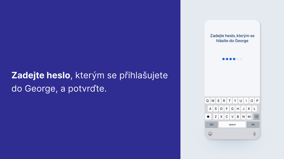 Jak si aktivuji George klíč pomocí hesla a SMS krok 8
