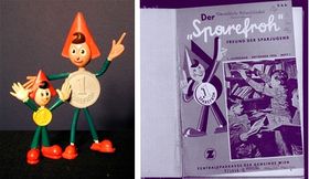 Der Sparefroh als Biegefigur – Die 1. Ausgabe der Zeitschrift „Sparefroh“, 1956