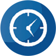 Blaues Icon Uhr