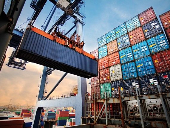 export - kontejnery