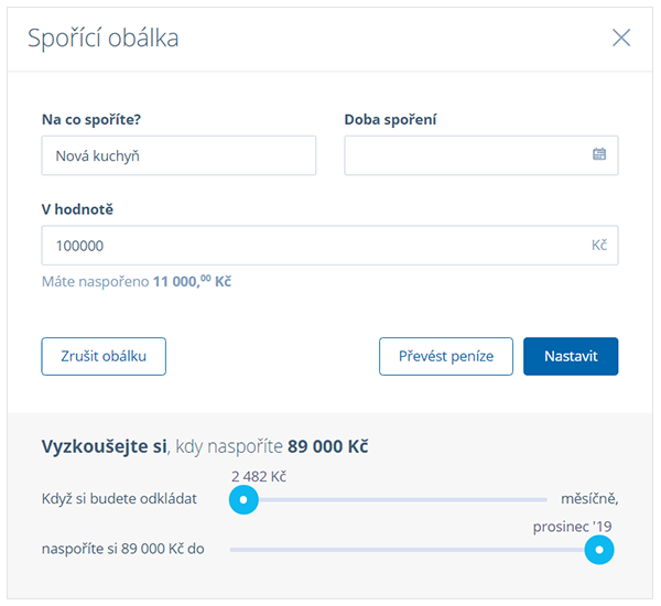 Spořící obálka