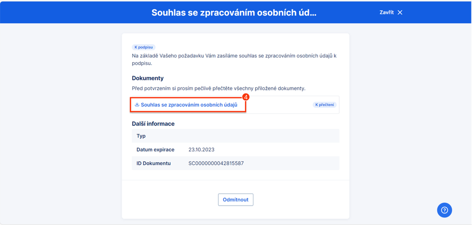 Dokumenty a jejich podpis přes George 3