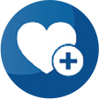 Blaues Icon Herz