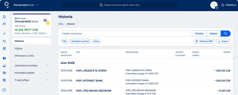 Detail nového importu