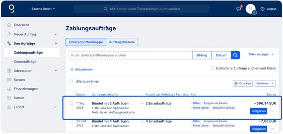 BuendelFreigeben
