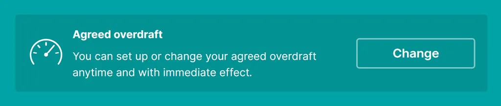 Change your overdraft