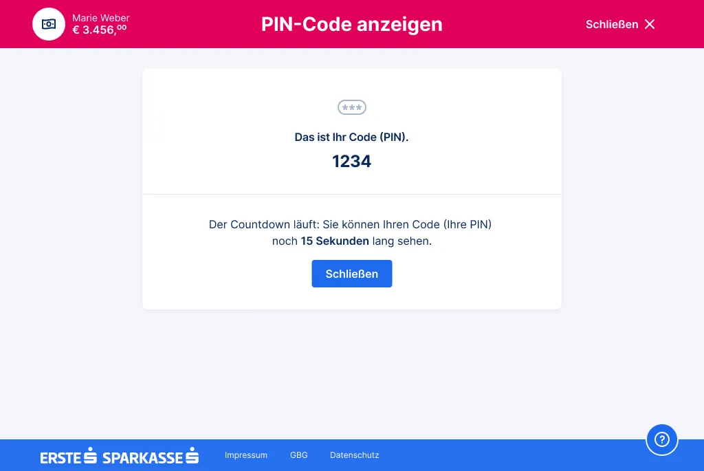 Ihr PIN-Code