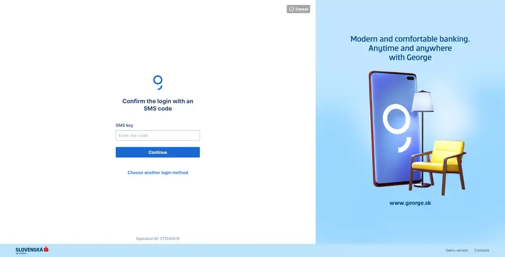 Schermata di login Sportuna con autenticazione SMS