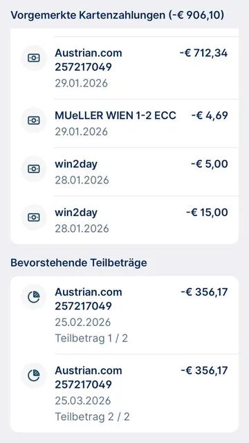 George App - Split Now Teilbeträge