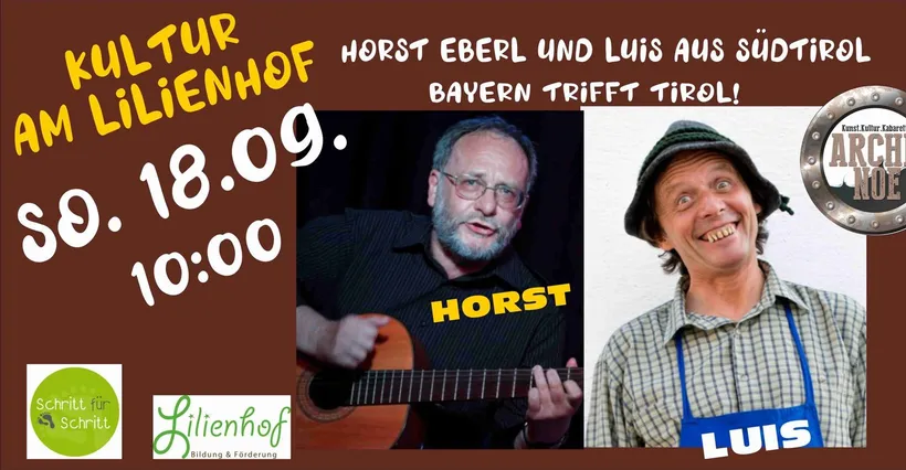 Poster Kultur am Lilienhof Horst Eberl und Luis aus Südtirol