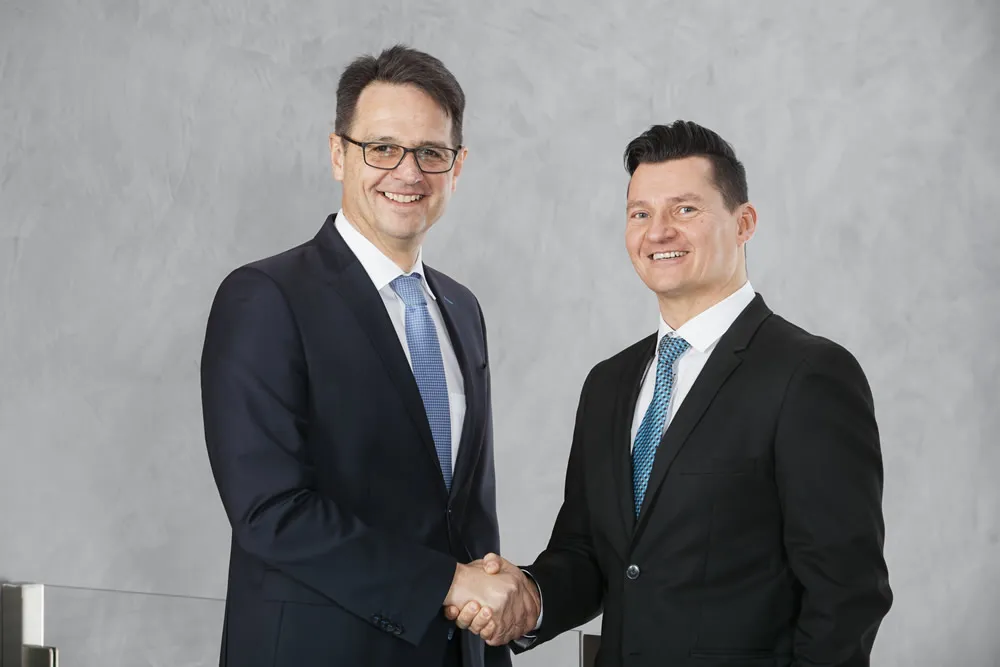 Am 6. April übernimmt Günter Gorschek (links) von Anton Schimmler die Leitung der Frastanzer Sparkasse