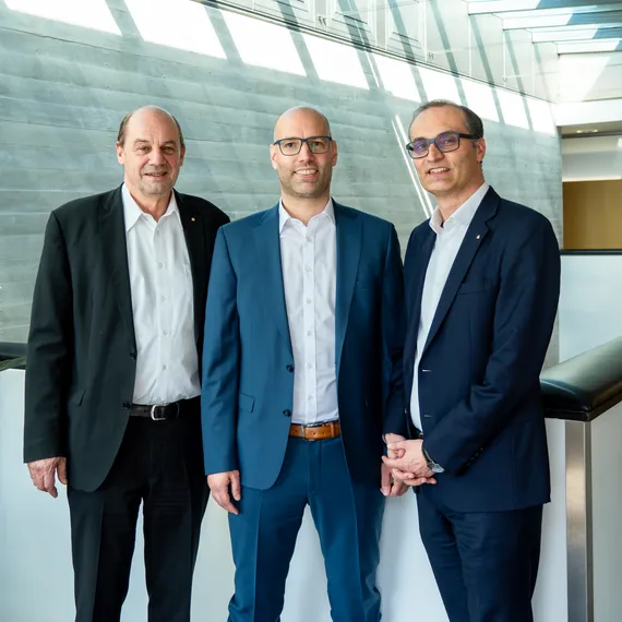 Gerhard Lutz, Clemens Lengauer, Johannes Hämmerle (Foto: Sparkasse Bregenz)