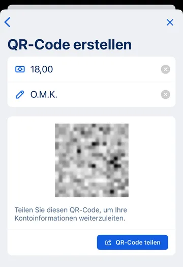 QR-Code teilen
