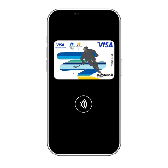 Virtuálna karta v mobile s olympijským dizajnom