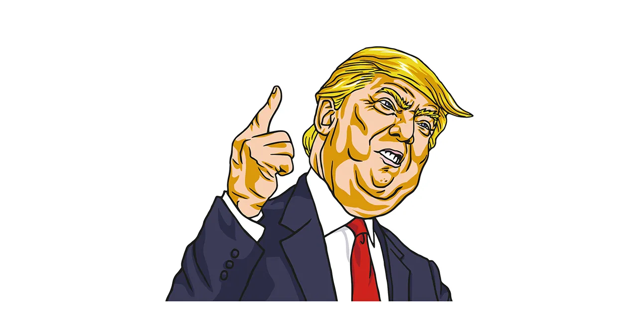 Karikatur Donald Trump