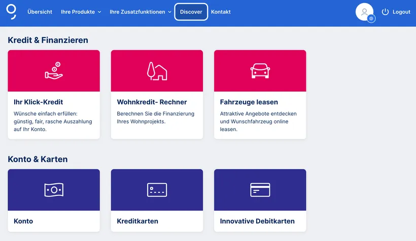 Klick-Kredit im George Web