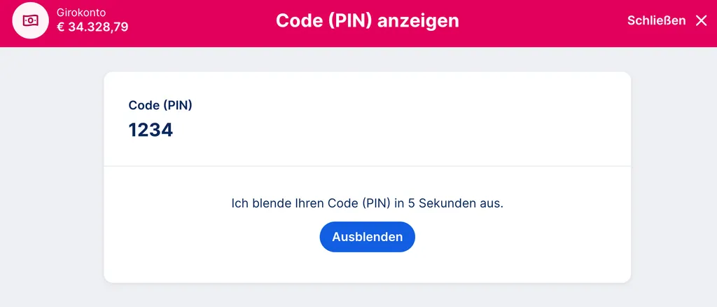 Ihr PIN-Code