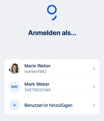George App - Anmeldung mit mehreren Benutzer:innen