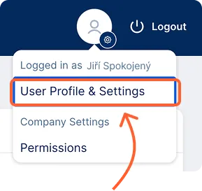 Entry point to user profile & settings