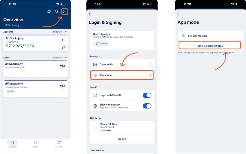 App setting to use George ID only mode