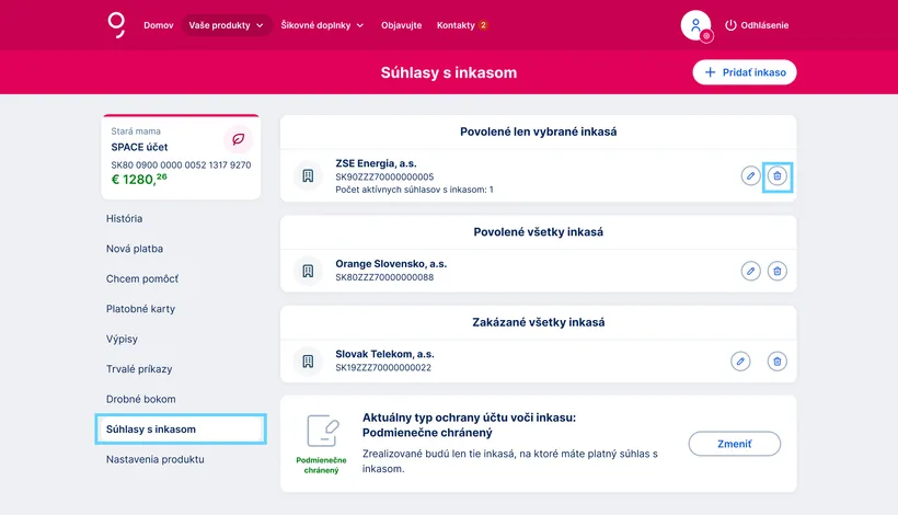 výber inkasa na zrušenie web