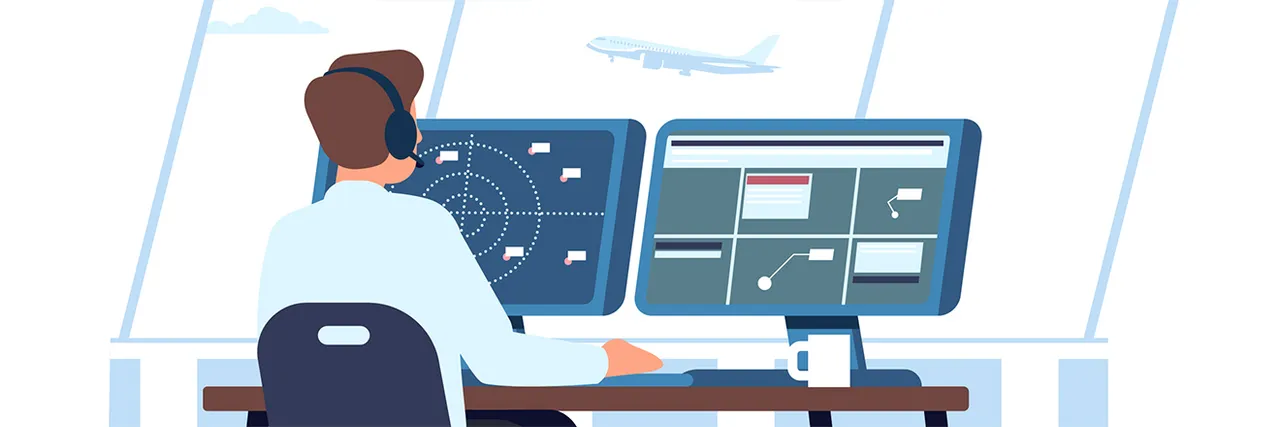 Symbolgrafik Flugsicherung