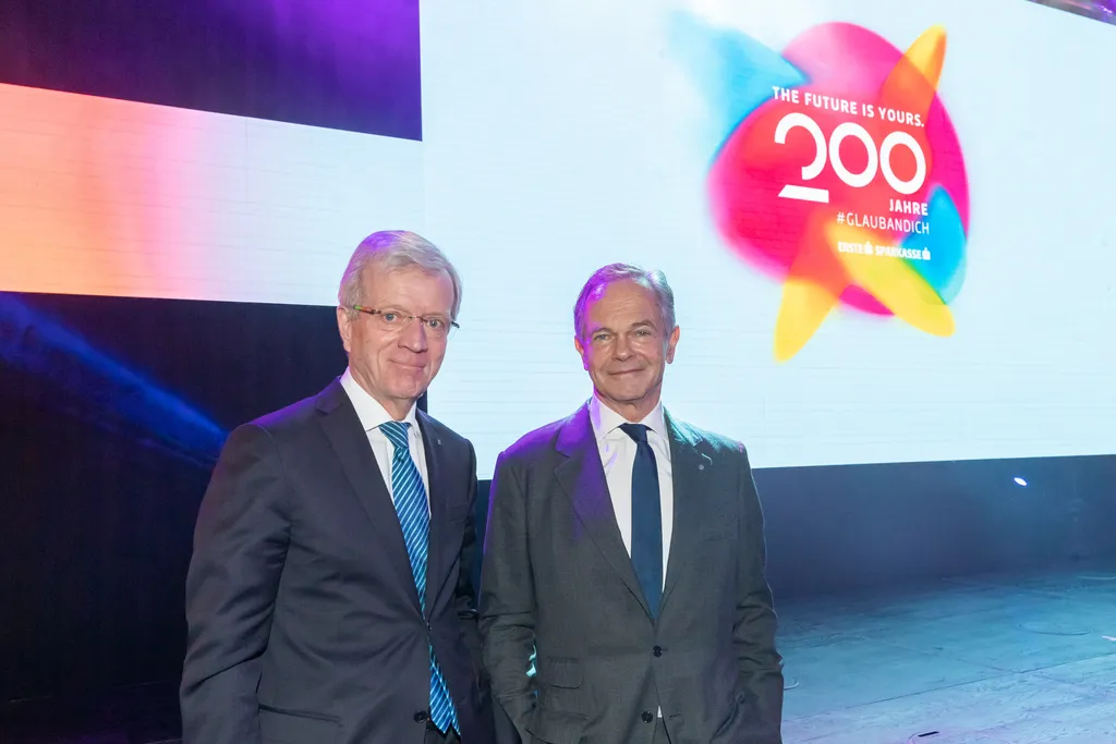 Gerhard Fabisch, Präsident des Österreichischen Sparkassenverbands, Andreas Treichl, CEO Erste Group