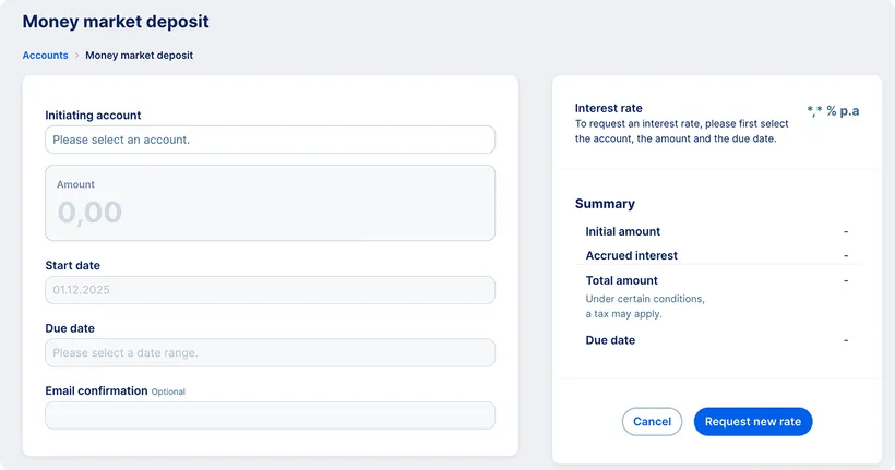 Detail of MM deposit transaction