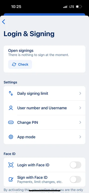 George app profile - login and signing
