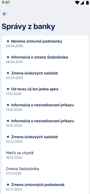 prehľad správ app