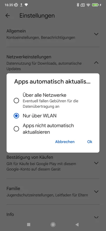 Apps automatisch aktualisieren